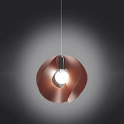 Sospensione Moderna Atom Polilux ® Rame E Metallo Cromo 1 Luce E27 D54Cm