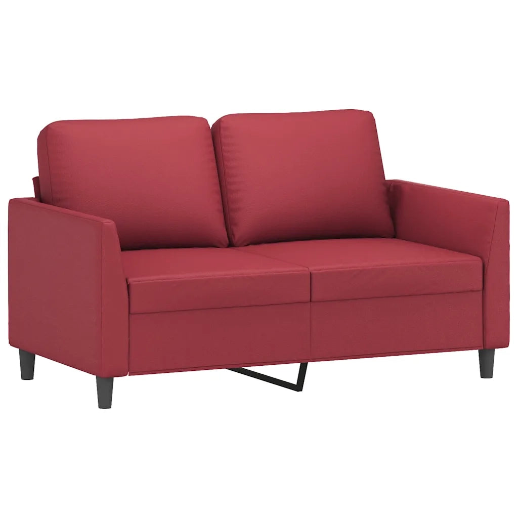 Divano a 2 Posti-Sofa 2 Posti Rosso Vino 120 cm in Similpelle 170539