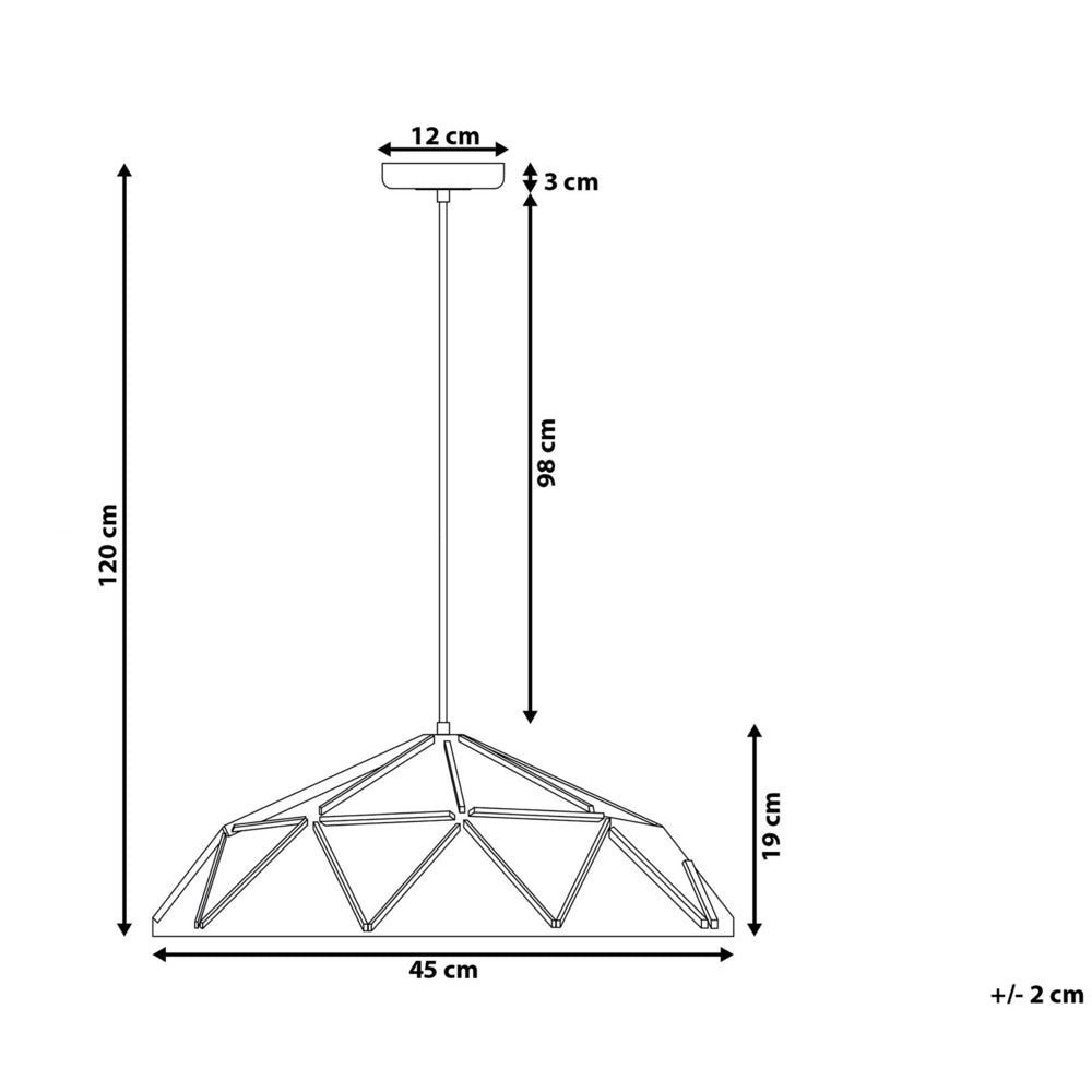 Lampadario in Metallo di colore Bianco con Paralume Semicircolare Design Industriale Moderno