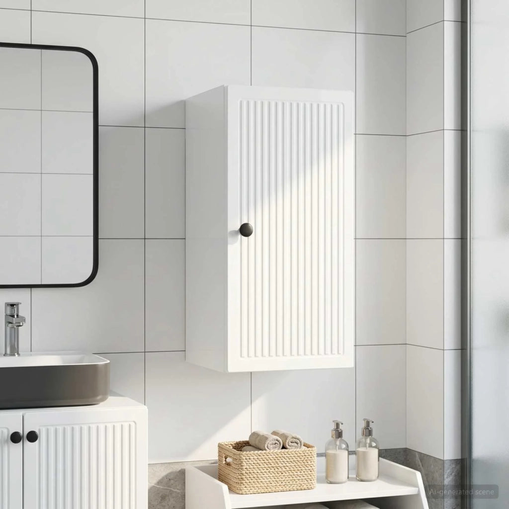 Armadio da bagno a muro EDE Bianco Lucido 30 x 31 x 59 cm 895929