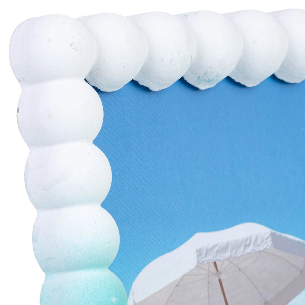 Cornice portafoto in legno blu, 11x14 cm, 16x2x21h cm
