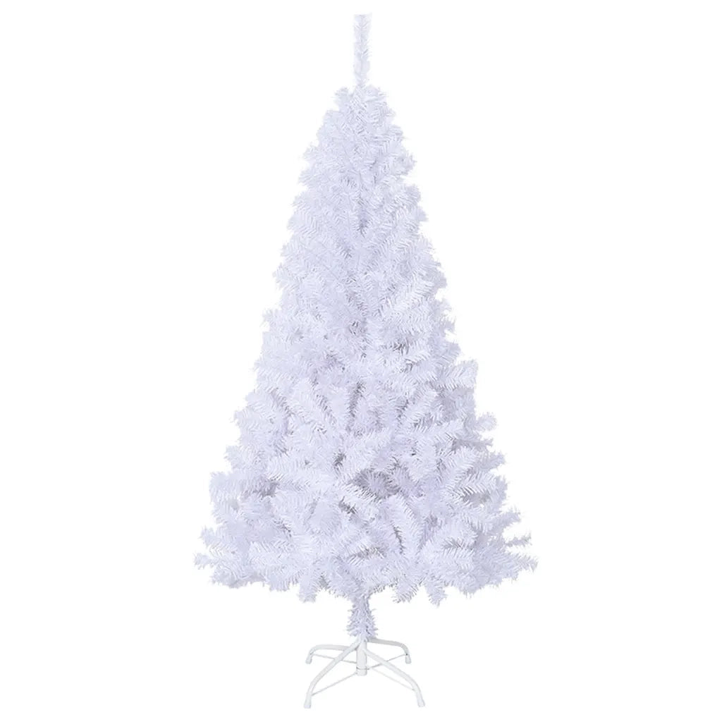 Albero di Natale | Decorazioni natalizie Artificiale con Rami Spessi Bianco 120 cm PVC