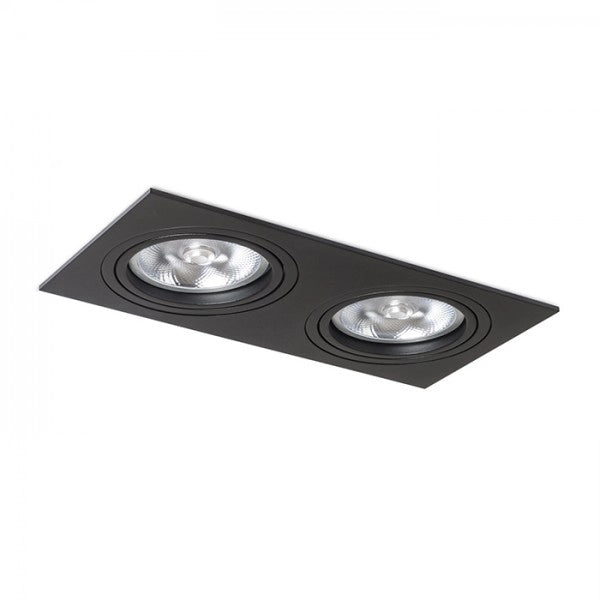 Faretto PASADENA G53 SQ II nero 12V G53 2x50W