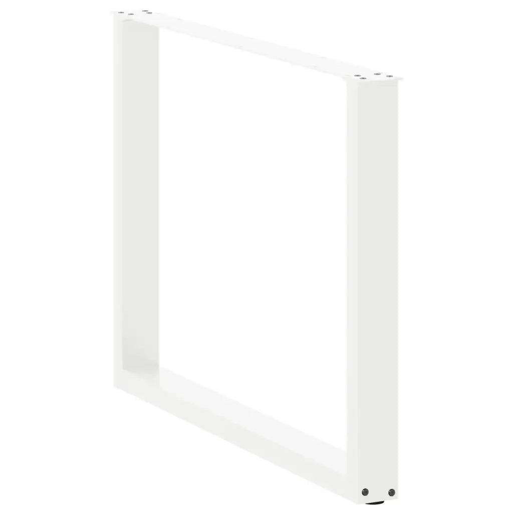 Gambe per tavolo da pranzo a forma di U 3 pz bianche 100x(72-73) cm in acciaio 4013213