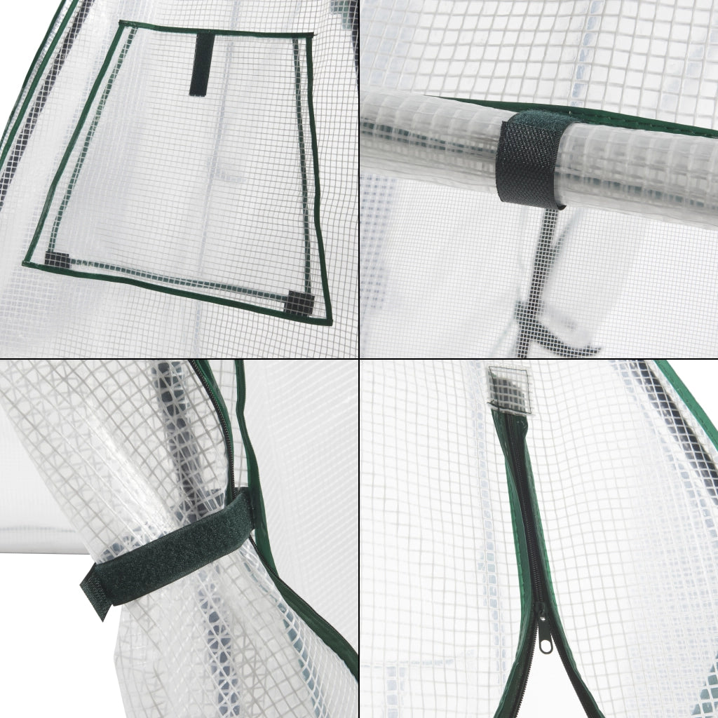 Serra da Giardino Hunze per Coltivazione Piante Copertura Semitrasparente Bianco Alto 183 cm [en.casa]