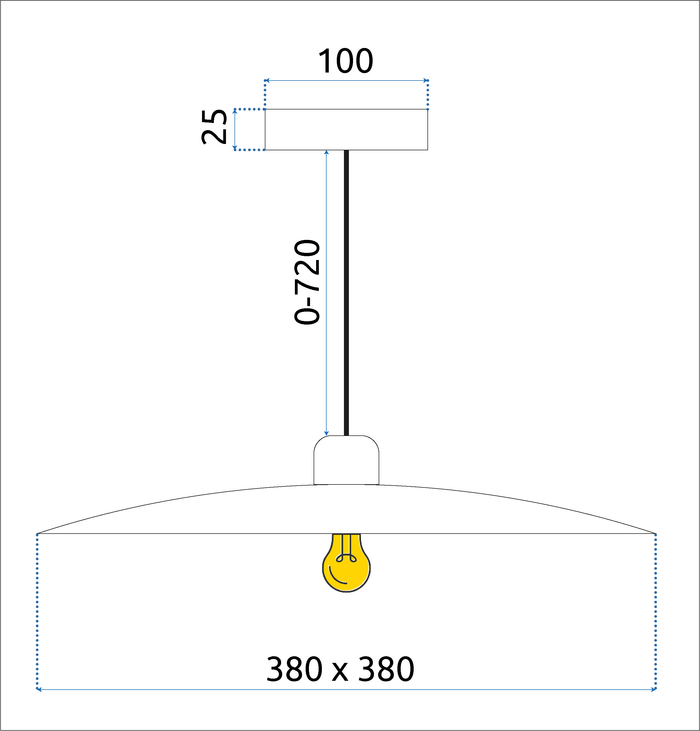 Lampada APP1289-1CP Black