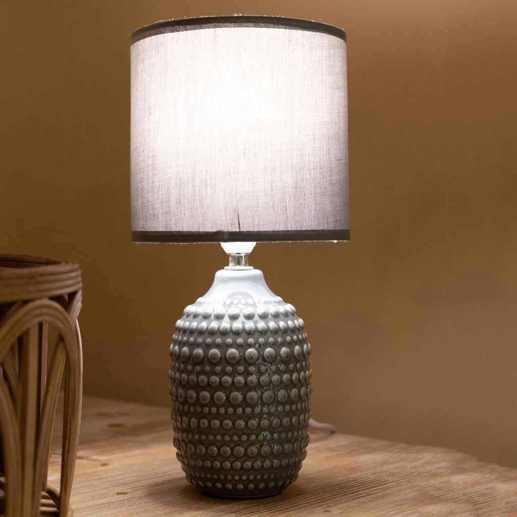 Bethel, Lampada da Tavolo Necessaria 1 Lampadina, Grigio