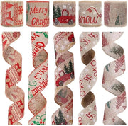 Bande di juta per decorazioni 5 rotoli - materiale ecologico - decorazioni per artigianato - confezioni per regali - lana di juta per decorazioni natalizie