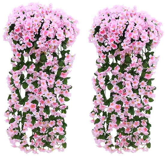 Fiori Artificiali di Wisteria - Rami in Velluto per Decorazione - 90CM - Lino