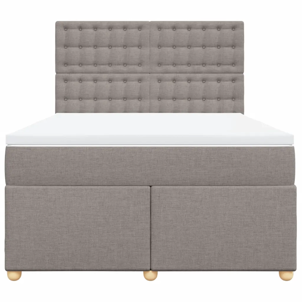 Giroletto a Molle con Materasso Tortora 140x200 cm in Tessuto