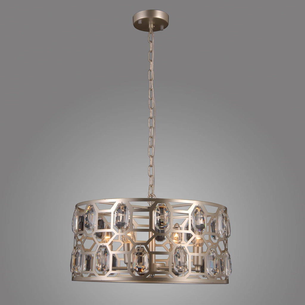 Lampadario Italux Momento cristallo argento 6xE14 PND-43400-6