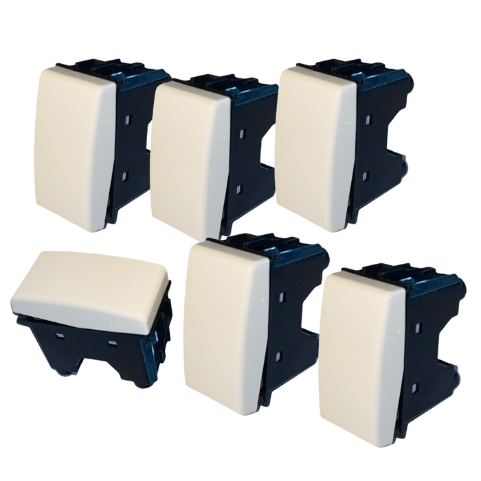 Biesse kit pulsante illuminato 1 polo 16a, compatibile bticino matix *** numero pezzi 6, confezione 1