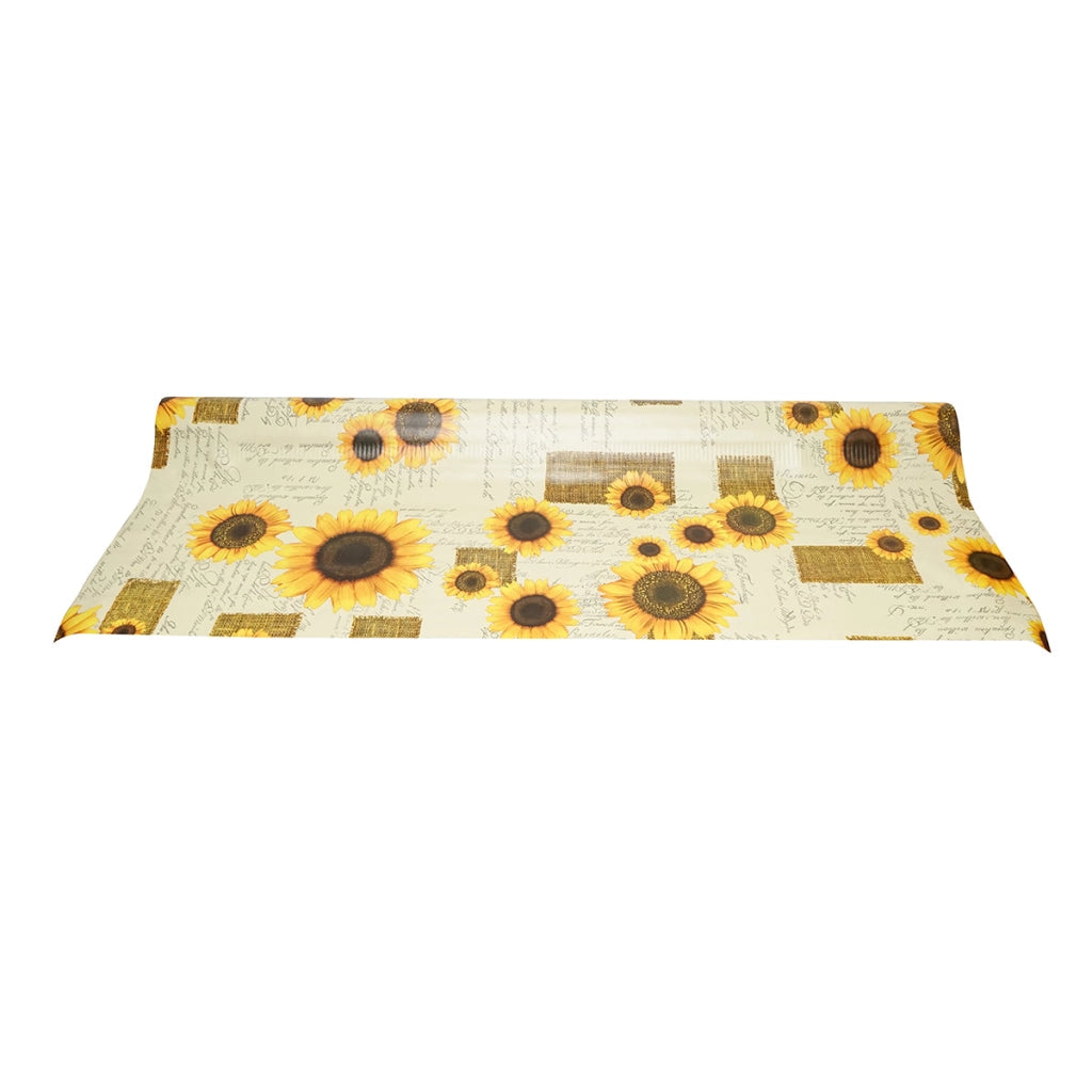 Rotolo tovaglia decorativa in PVC – modello girasole Materiale: PVC con supporto tessile (45 g/m²)  Dimensioni rotolo: 1,37 × 20 m Breckner Germany
