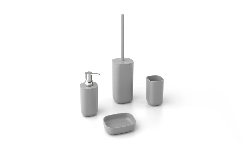Set accessori bagno grigio