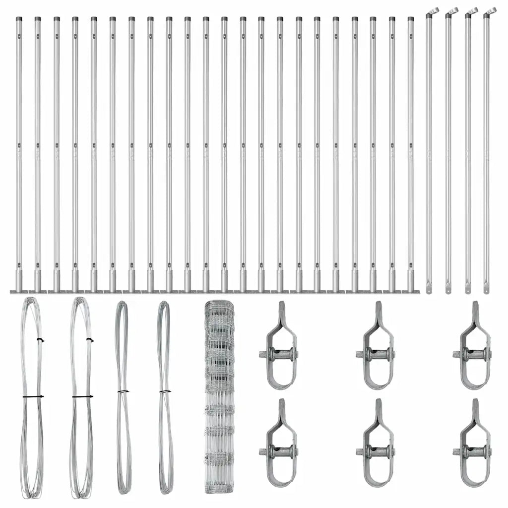 Palo della recinzione Zincato 50 x 1,2 m Acciaio 3351536