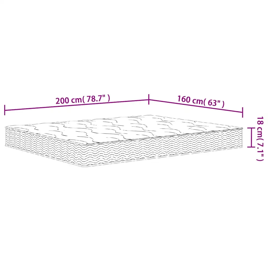 Materasso a Molle-Materasso per letto Bonnel Medio 160x200 cm 301160