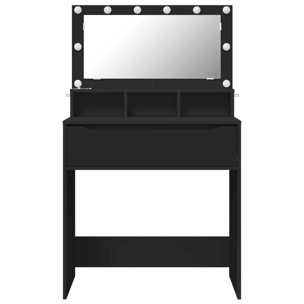 Tavoli da Trucco per Camera da Letto Nero 80 x 39,6 x 135 cm 888968