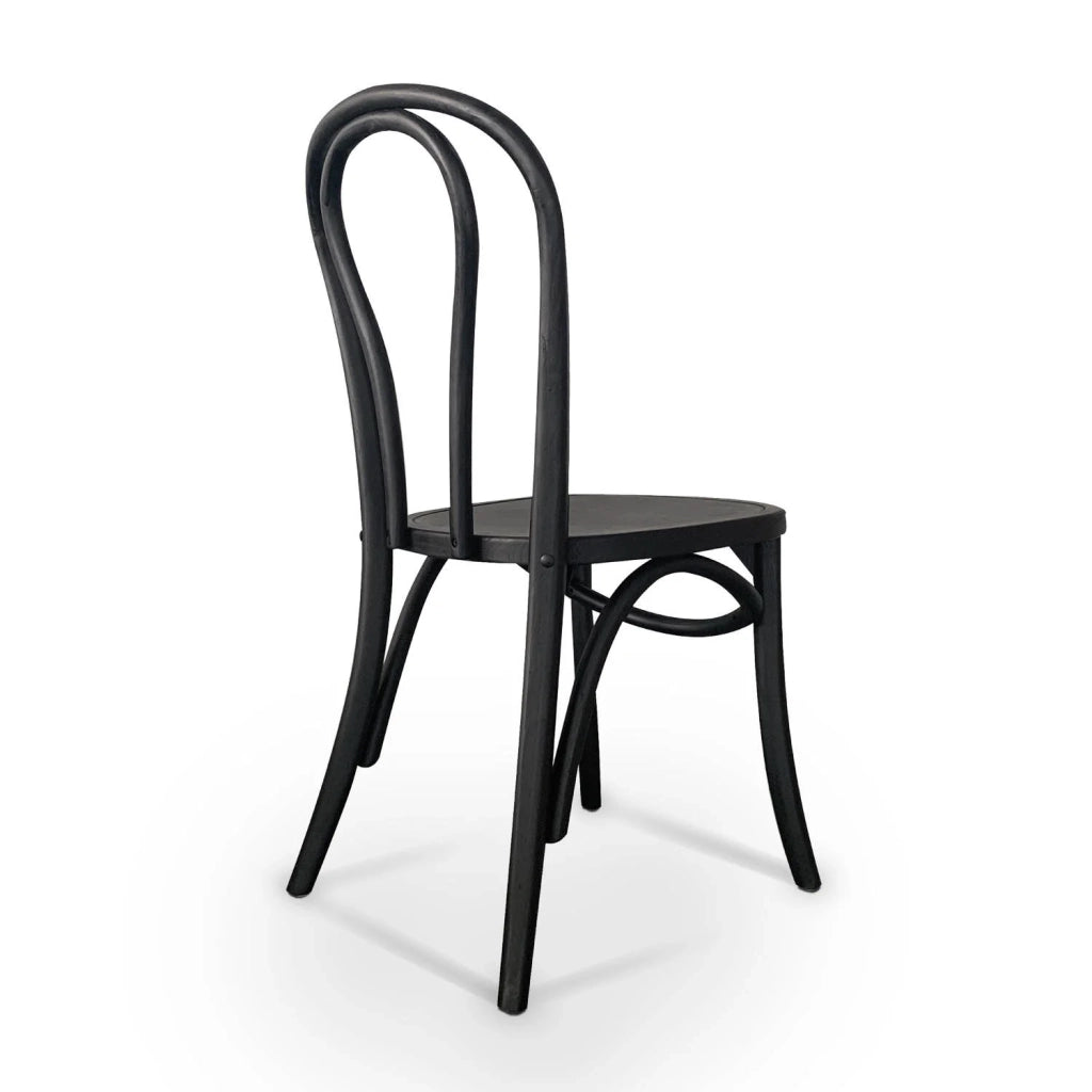LÚZETE - SEDIA IN LEGNO DI BETULLA NERA AKIRA