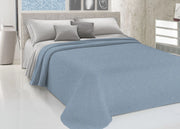 Copriletto Piquet Primavera Estate 100% Cotone Disegno 8026 - Matrimoniale - Blu