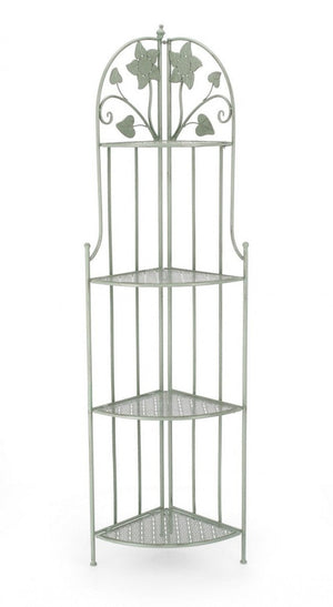 Scaffale Angolare 48x35x165,5 cm Harriet in Acciaio Salvia