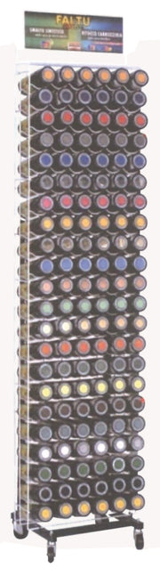 Espositore da terra arexons per bombolette vernice spray negozio da 132 posti