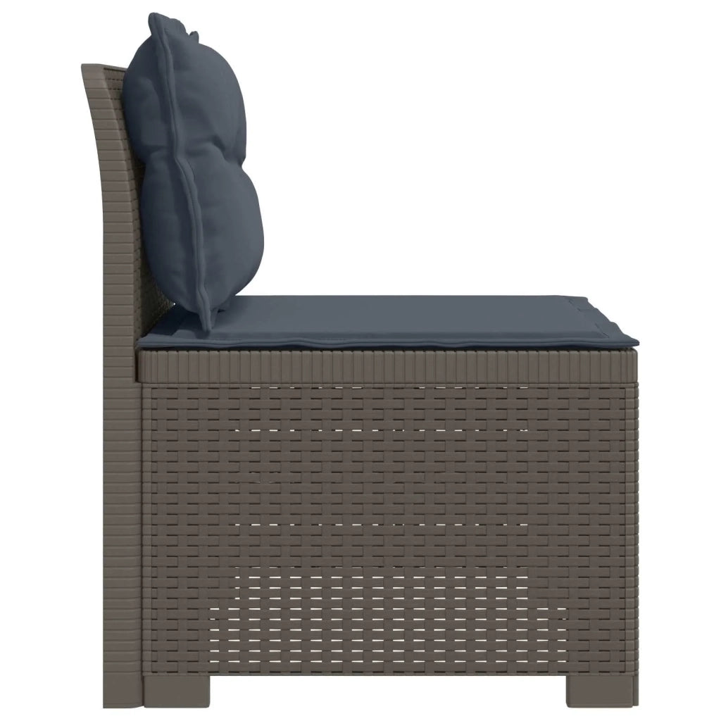Divano da Giardino a 1 Posto con Cuscini Aspetto Rattan PP 8011811