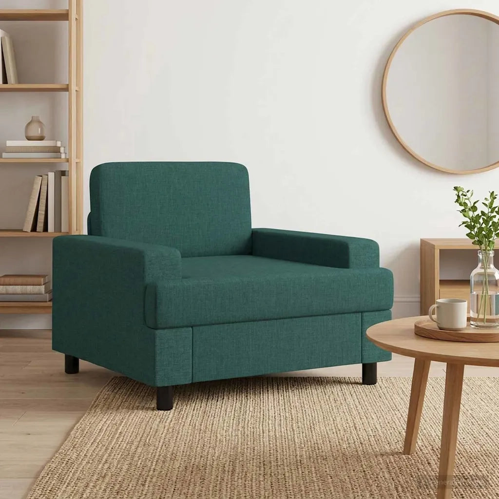 Poltrona Verde Scuro Tessuto 42043459