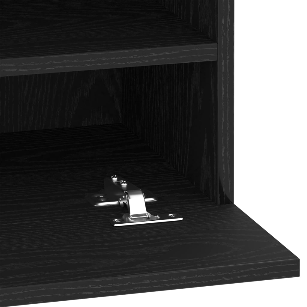 Mobile TV LED  Nero Rovere 40x30x60,5cm in Legno ingegnerizzato