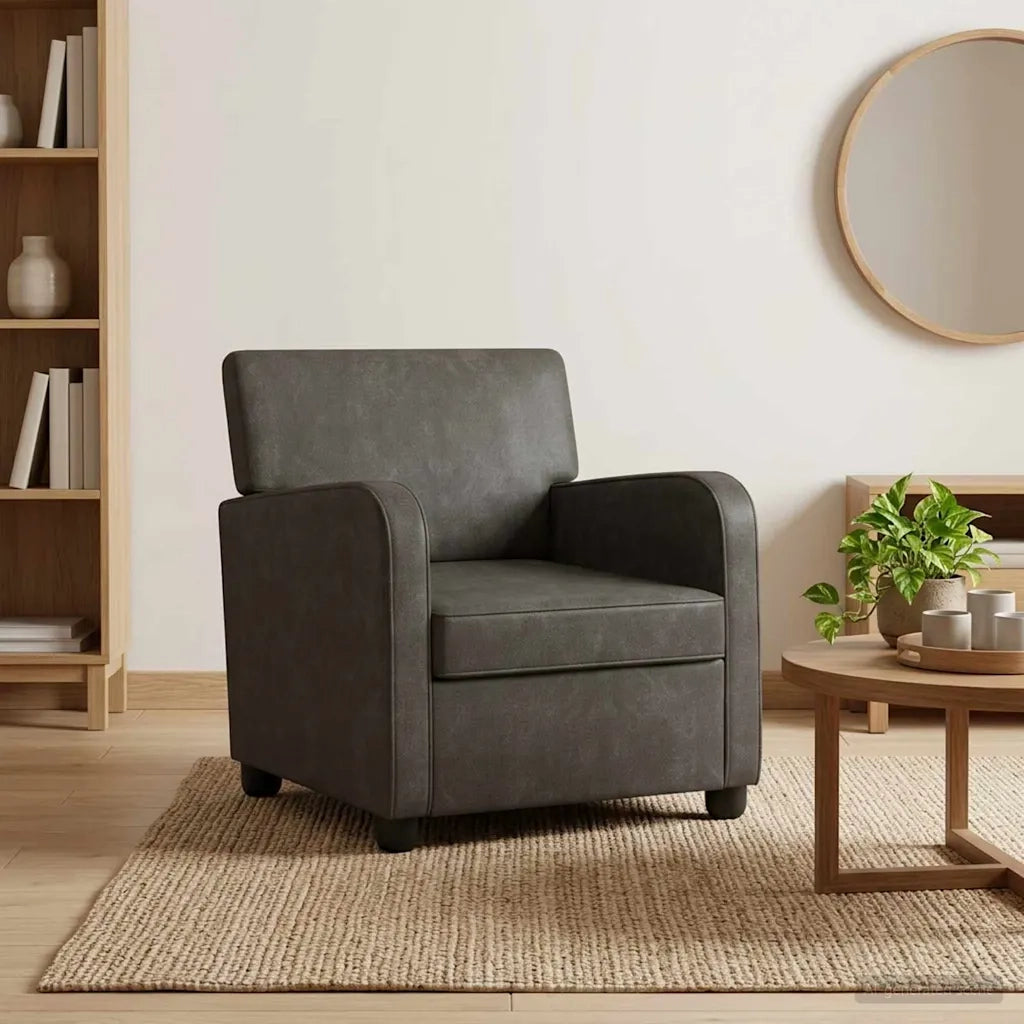 Poltrona Nero antico Similpelle 42043437