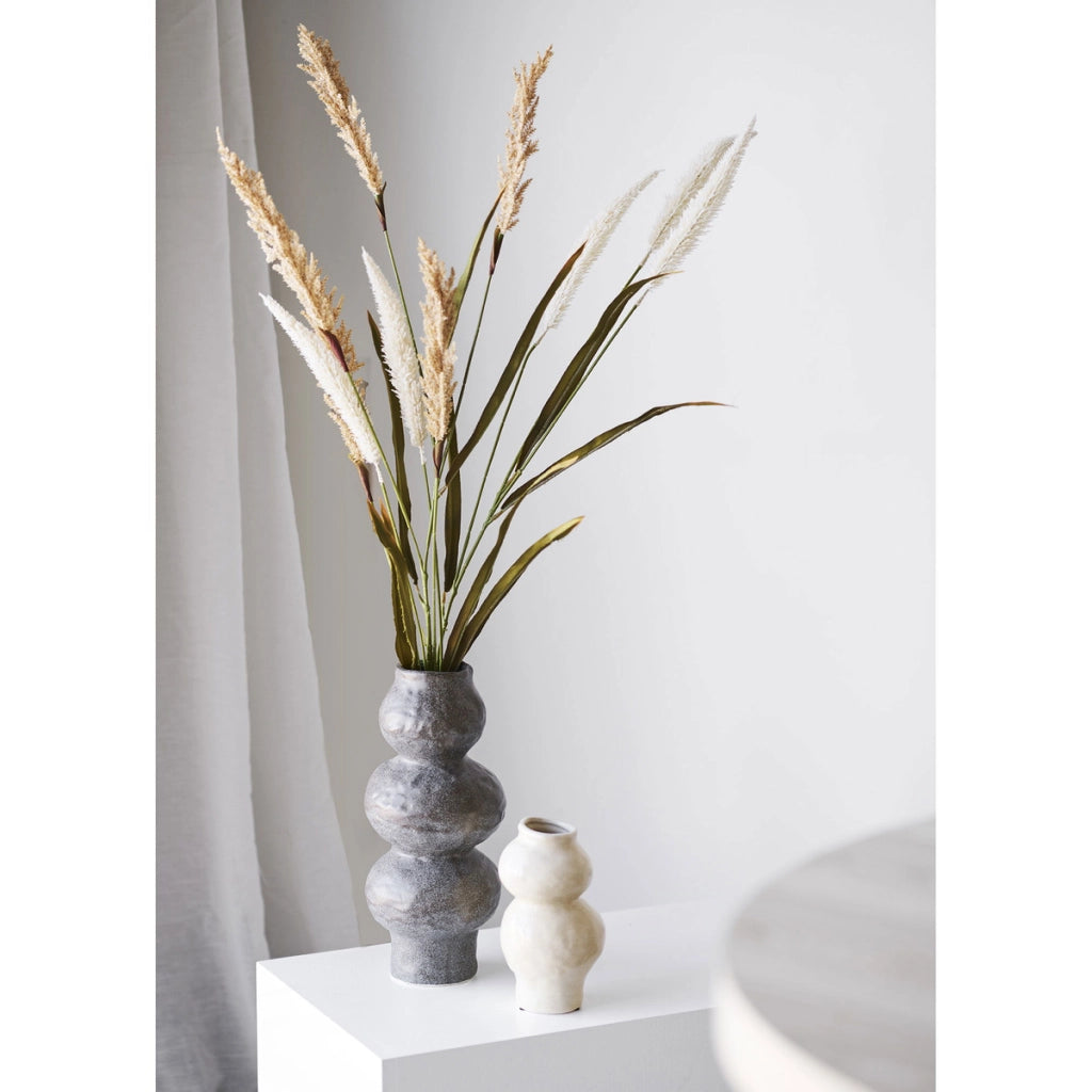 Vaso Decorativo HN10, Beige, Ceramica, 10,5x10,5x19,5 cm