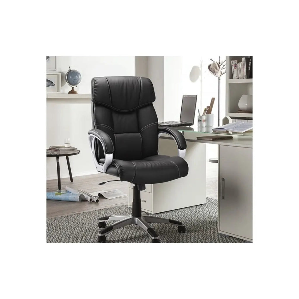 Sedia da ufficio LIDA – PU Nero – Comfort ed eleganza per il tuo spazio lavorativo
