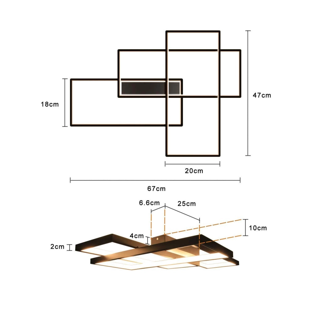 ZMH Lampada da soffitto LED geometrica moderna multifunzionale anche parete