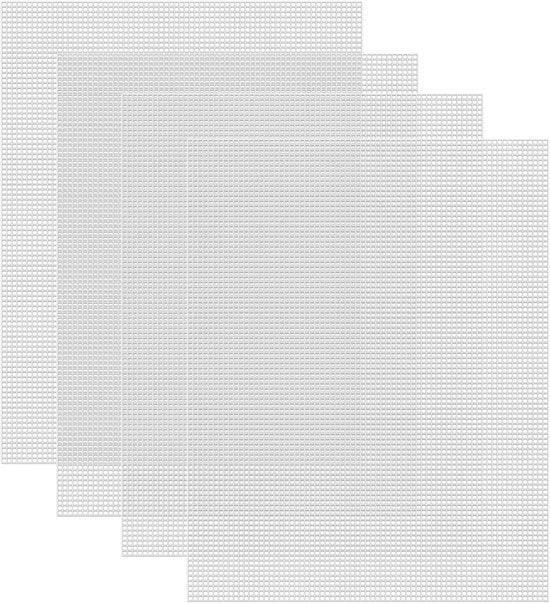 Quattro telai in plastica per telaio da bordo, 10,2 x 13,5 pollici, rete in plastica, rete per telaio, occhielli per telaio da bordo, filo acrilico per ricamo, progetti di ricamo e di maglia e creazione di distributore.