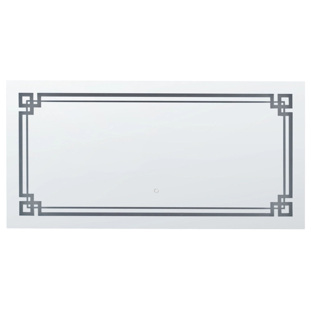 Specchio da muro rettangolare con LED 120 x 60 cm stile moderno contemporaneo bagno illuminazione