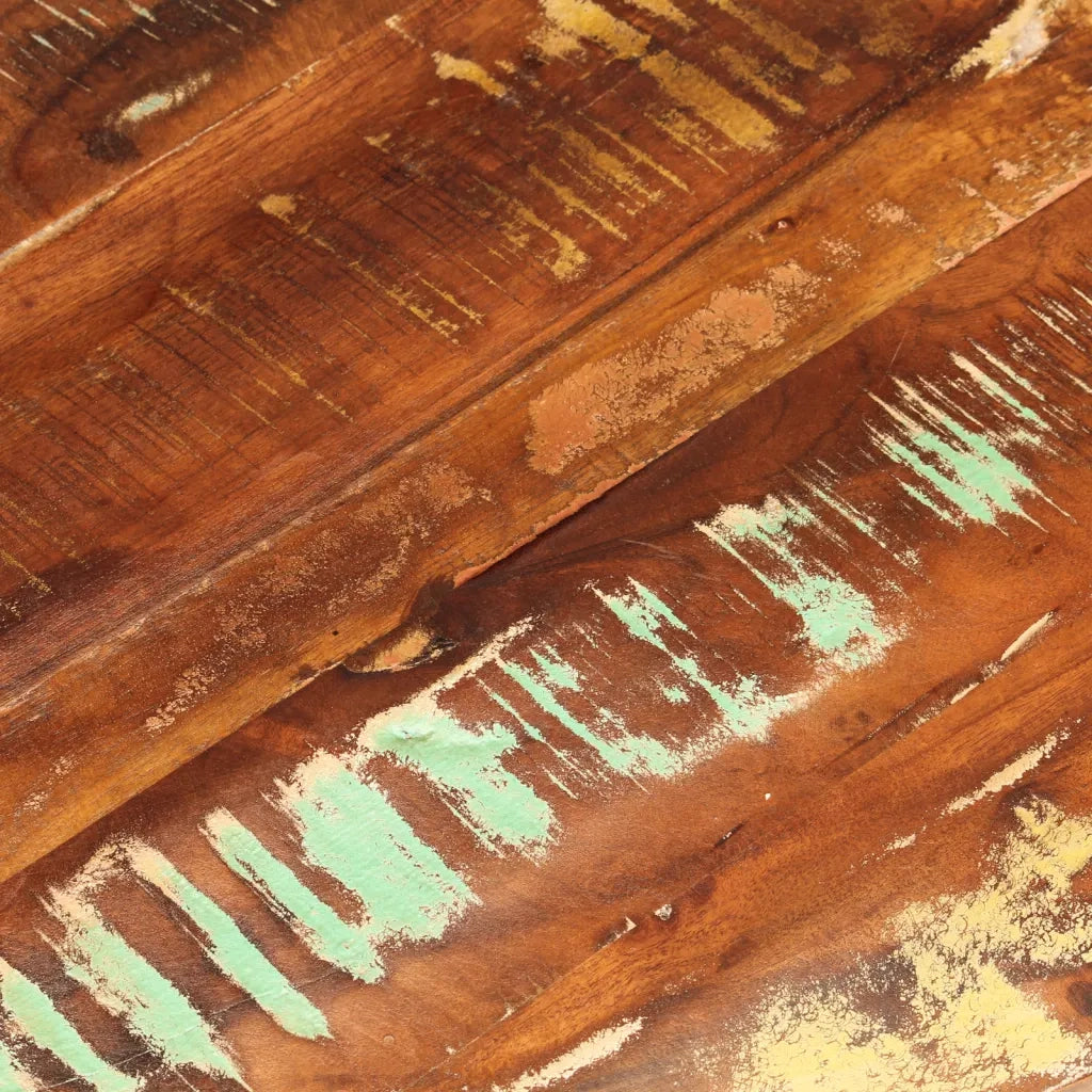 vidaXL Piano per Tavolo Ø 90x3,8 cm Rotondo Legno Massello di Recupero
