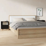 Comodini 2 pz-Set di 2 Tavolino da notte Nero 40x35x50 cm 396158
