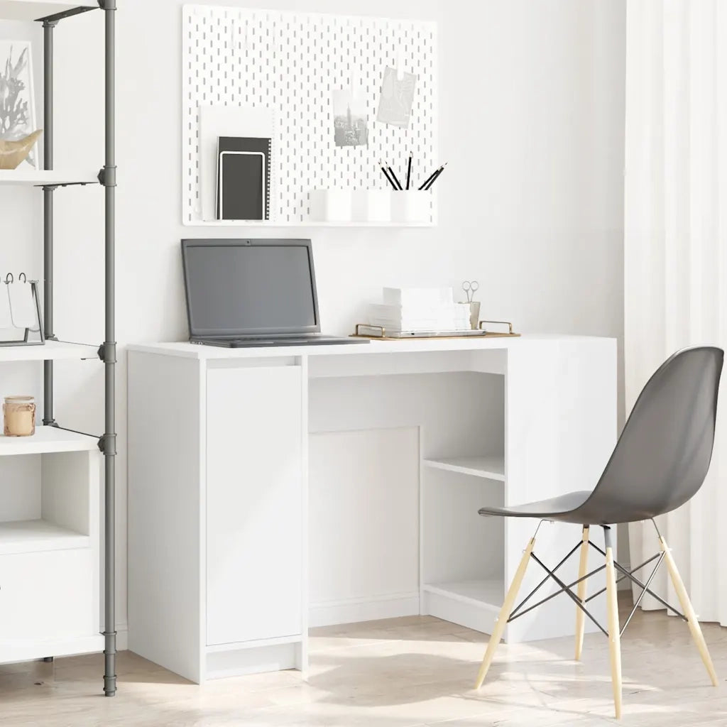 Scrivania Bianca 120x42x76 cm in Legno Multistrato 861814