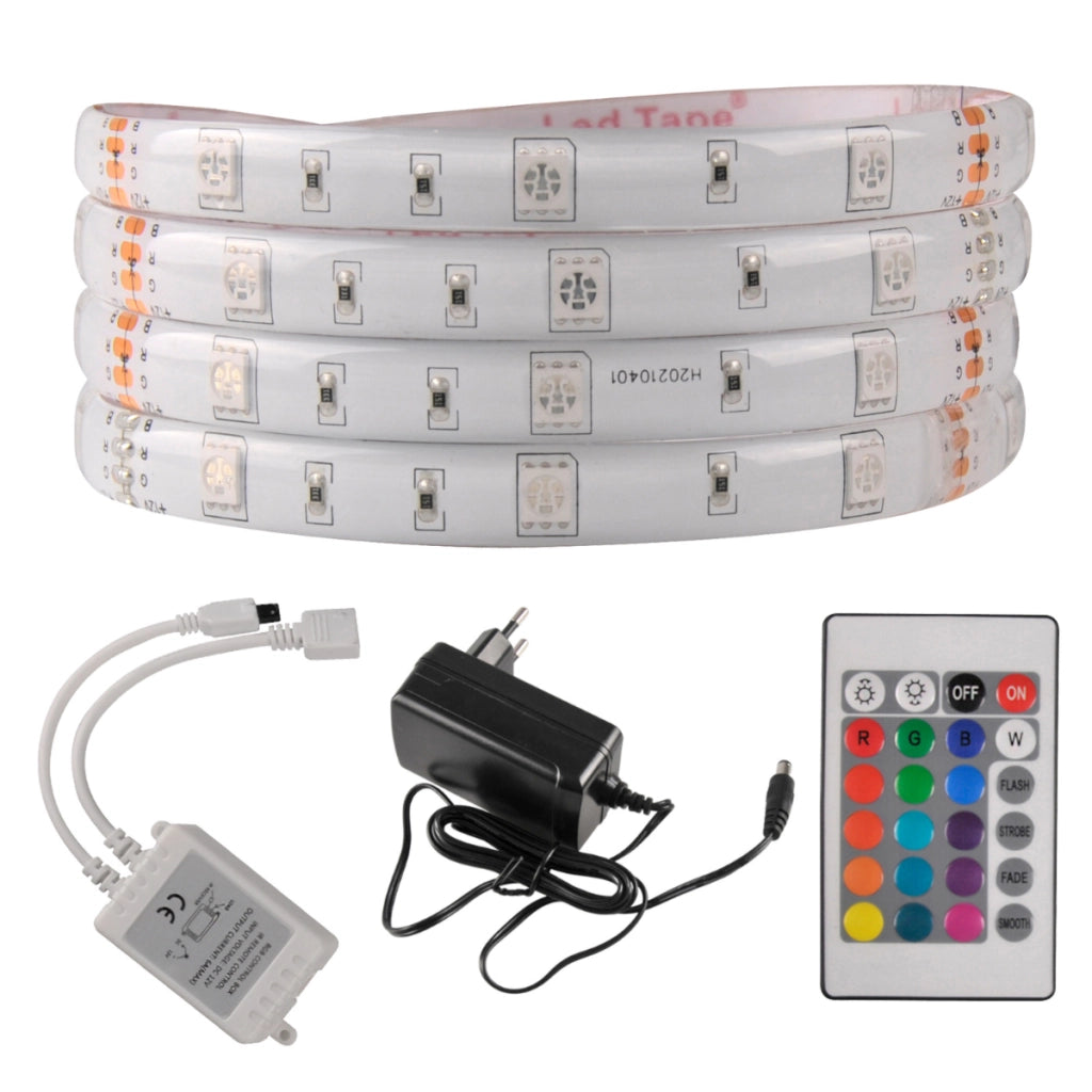 Kit striscia LED RGB 18W 5m IP65 con telecomando Polux