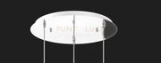 SOSP. CROMO 3 LUCI TONDA VETRI (1 PICCOLO BRONZO+1 MEDIO AMBRA+1 GRANDE BRONZO) 1193CR-S3 TMIX-AB