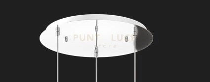 SOSP. CROMO 3 LUCI TONDA VETRI (1 PICCOLO BRONZO+1 MEDIO AMBRA+1 GRANDE BRONZO) 1193CR-S3 TMIX-AB
