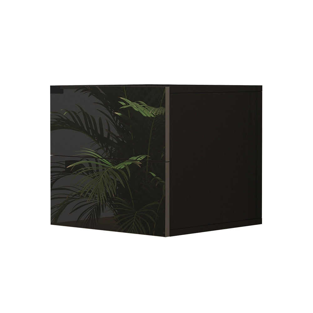 Vicco Comodino camera da letto Nero lucido 49.6 x 51.2 cm
