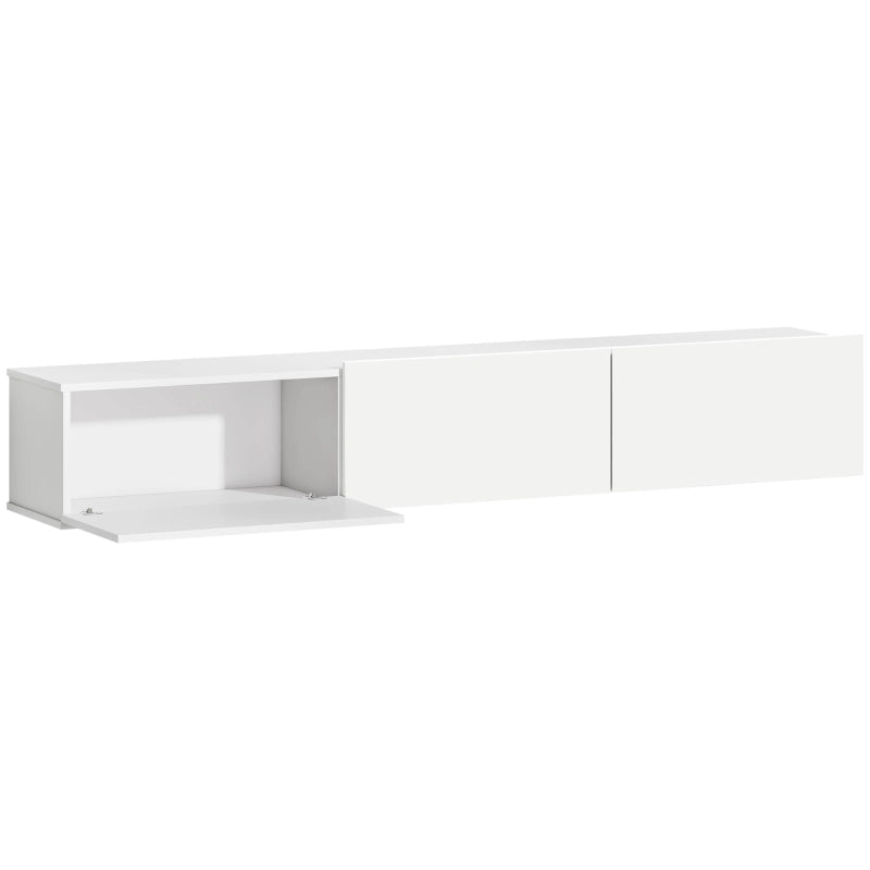 MOBILE TV Sospeso 180 cm Bianco con 3 ante ribaltabili