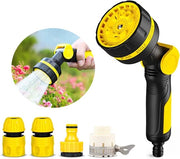 Serpentino ad alta pressione per giardino con bocca di sparatoria | 10 set di getti - Con comando a pedale per controllo facile dell'acqua, adatto per giardino e lavaggio auto