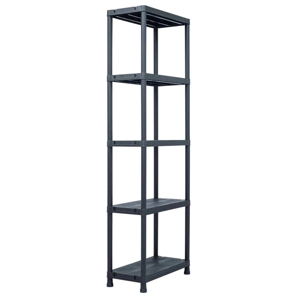 Scaffali 2 pz 125 kg 60x30x180 cm Nero in Plastica CFW7079364