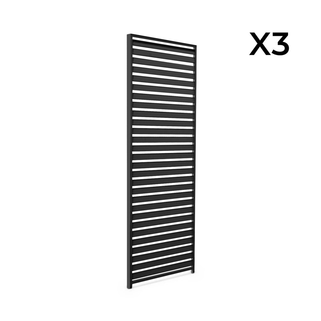 Set di 3 persiane 1.3m per pergola bioclimatica in alluminio,