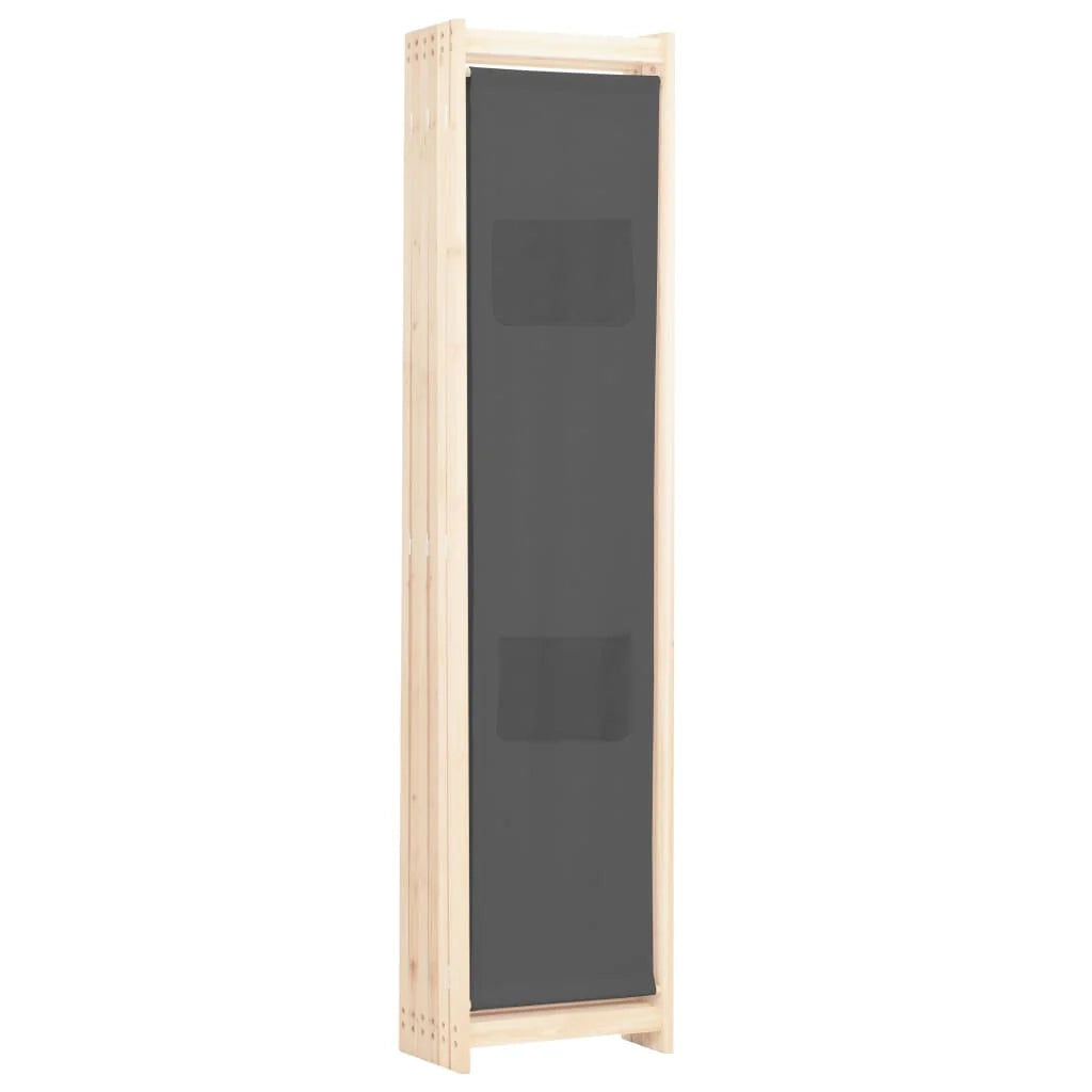Divisorio divisorio mobile decorativo 6 pannelli grigio 240 x 170 x 4 cm tessuto 0802086