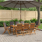 Set da pranzo da giardino da 9 pezzi Naturale 3434585