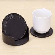 Sostegni in Pelle per Vetro 6 Pezzi in Marrone - Accessori Caffetteria con Supporto per Sostegni