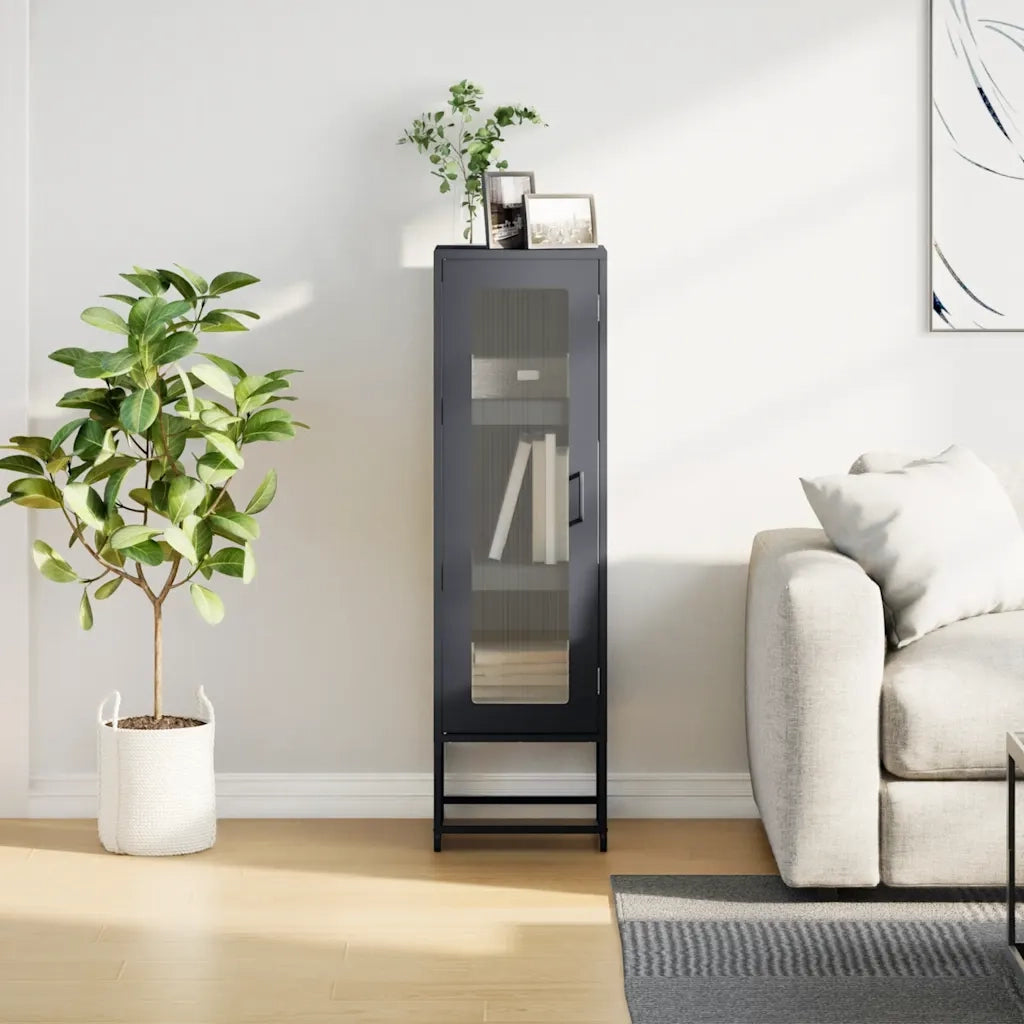 Credenza Antracite 36x39x123 cm Acciaio Laminato a Freddo