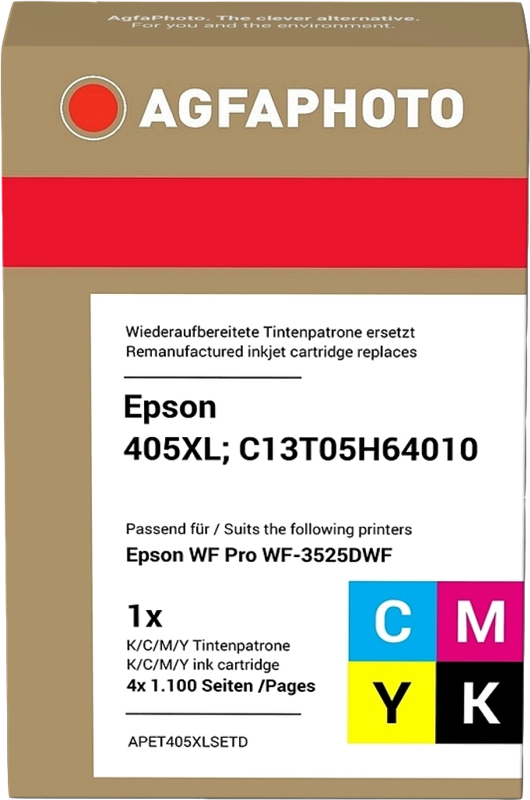ORIGINAL Agfa Photo Multipack nero / ciano / magenta / giallo APET405XLSETD ~4400 Seiten